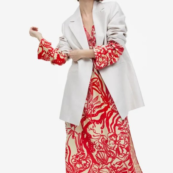 H&M Patterned Tie-detail Dress - Picture 6 of 16